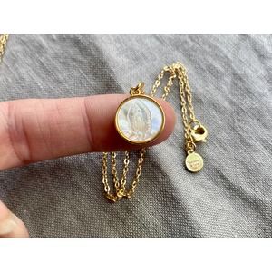 *Catherine* Dainty Mary Necklace (Gold)